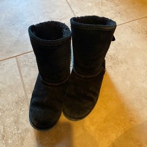 Black kids bear paw  boots waterproof